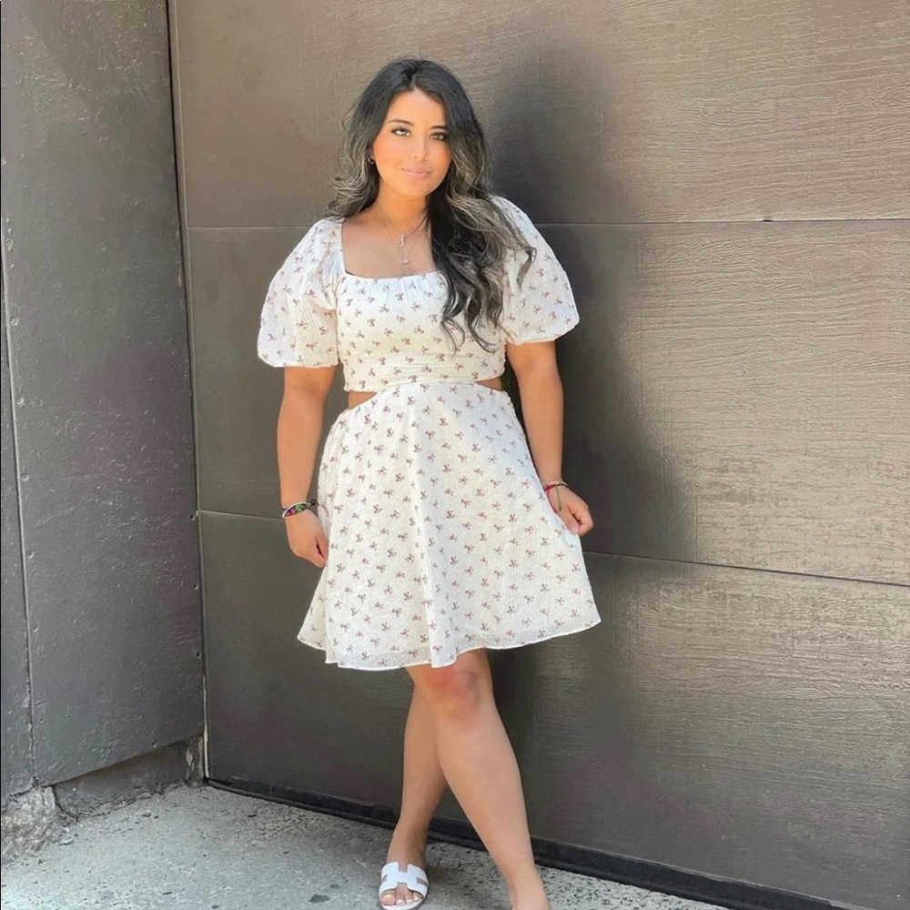 Puff sleeve dress medium